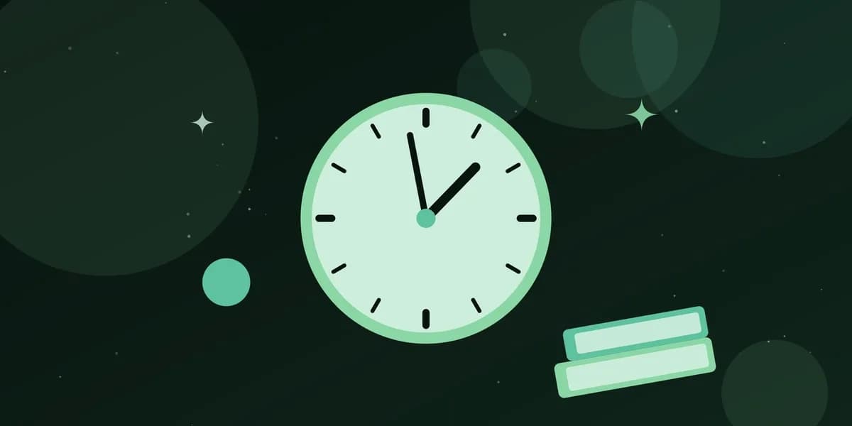 Ilustración de un reloj y un libro: el tiempo para leer