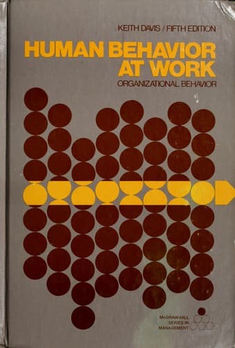 Portada de Human behavior at work