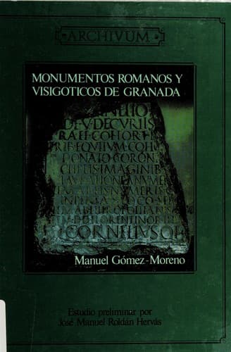 Portada de Monumentos Romanos y Visigóticos de Granada