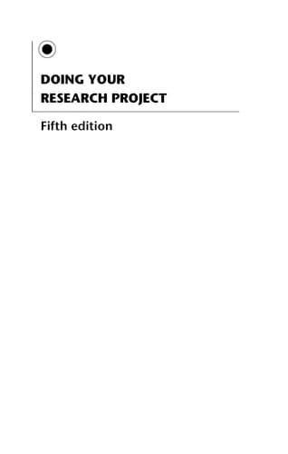 Portada de Doing your research project