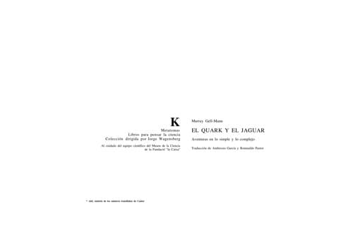 Portada de El Quark Y El Jaguar