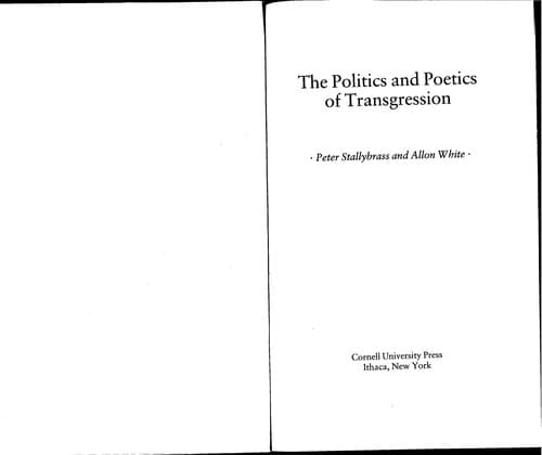 Portada de The politics and poetics of transgression