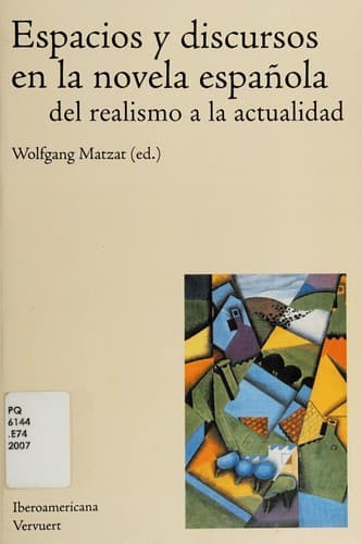 Portada de Espacios y discursos en la novela española