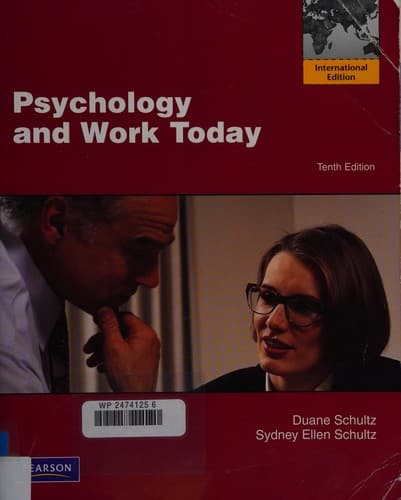 Portada de Psychology and work today
