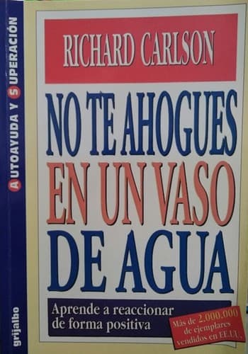 Portada de No te ahogues en un vaso de agua