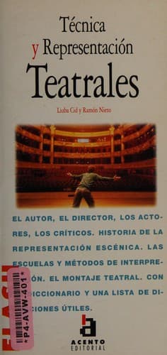 Portada de Técnica y representación teatrales