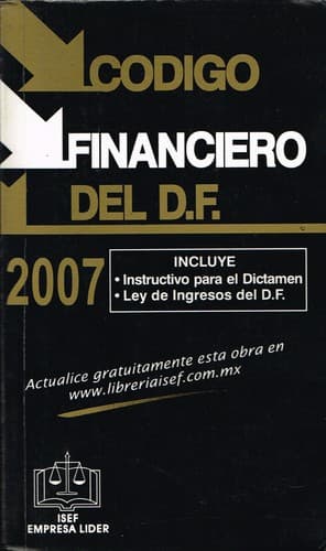 Portada de Código Financiero del D.F.