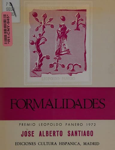 Portada de Formalidades.