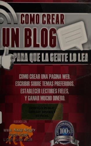 Portada de Como crear un blog para que la gente lo lea