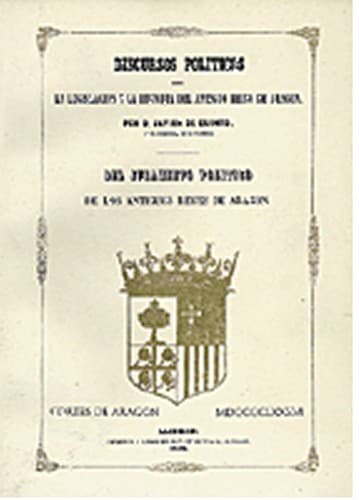 Portada de Discursos políticos sobre la legislación y la historia del antiguo Reino de Aragón
