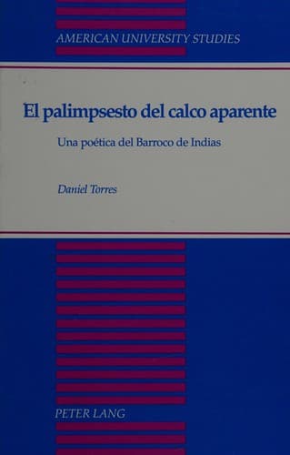 Portada de El Palimpsesto Del Calco Aparente