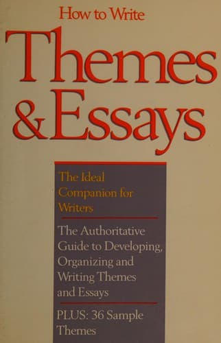 Portada de How to write themes and essays
