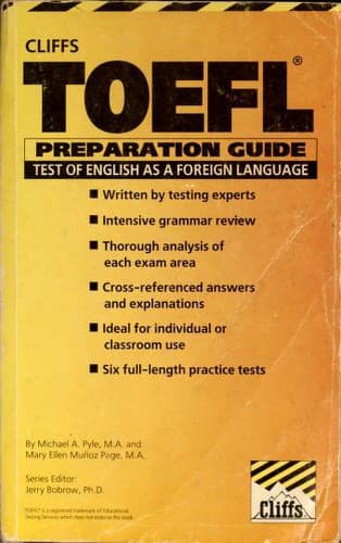 Portada de Cliffs test of English as a foreign language preparation guide