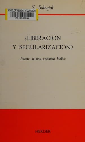 Portada de Liberación y secularización?