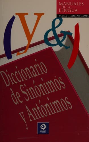 Portada de Diccionario de sinónimos y antónimos
