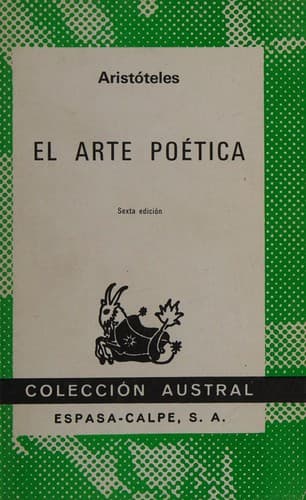 Portada de El arte poética