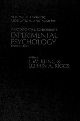 Portada de Woodworth & Schlosberg's Experimental psychology.