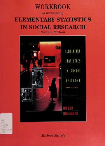 Portada de Elementary statistics in social research