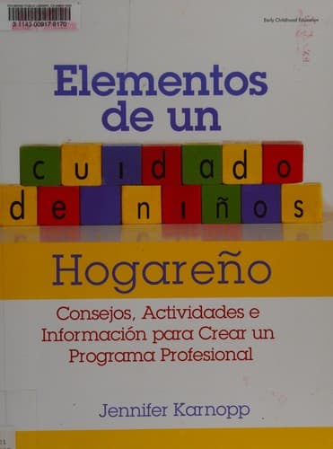 Portada de Elementos de un cuidado de ninos hogareno