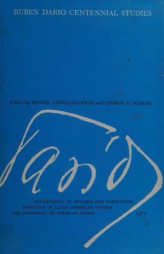 Portada de Ruben Darío centennial studies