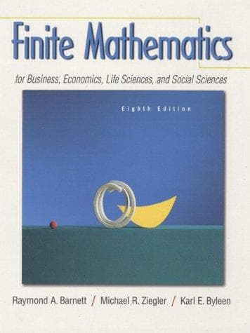 Portada de Finite mathematics for business, economics, life sciences, and social sciences.