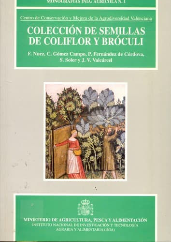 Portada de Colección de semillas de coliflor y bróculi