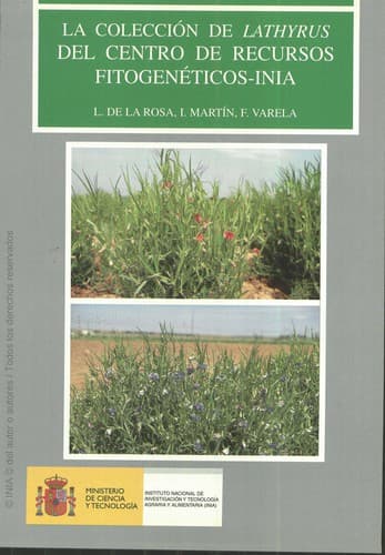 Portada de La colección de lathyrus del Centro de Recursos Fitogenéticos-INIA