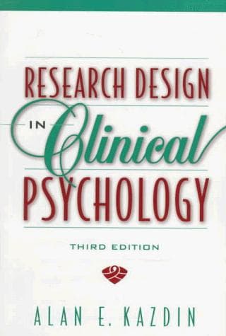 Portada de Research design in clinical psychology