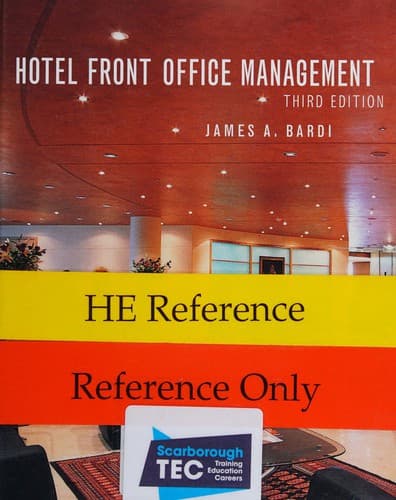 Portada de Hotel front office management