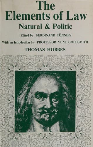 Portada de The elements of law, natural and politic