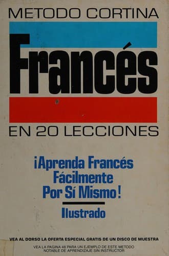 Portada de Frances en 20 Lecciones (Cortina Language Series)