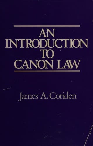 Portada de An introduction to canon law.