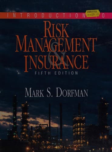 Portada de Introduction to risk management and insurance