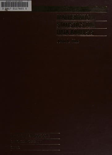 Portada de Mathematical statistics and data analysis