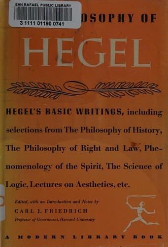 Portada de The Philosophy of Hegel