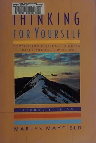 Portada de Thinking for yourself