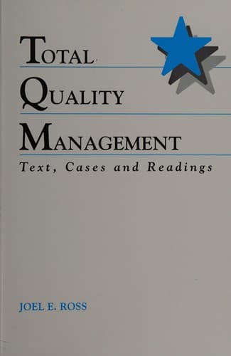 Portada de Total quality management