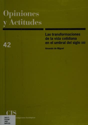 Portada de Las transformaciones de la vida cotidiana en el umbral del siglo XXI