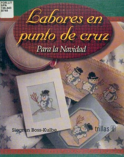 Portada de Labores en punto de cruz para la Navidad