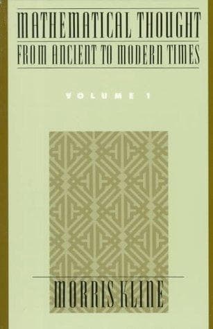 Portada de Mathematical thought from ancient to modern times