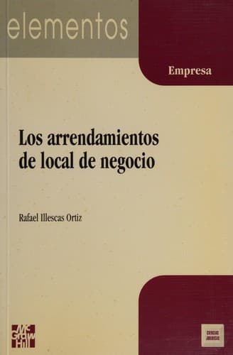 Portada de Los arrendamientos de local de negocio