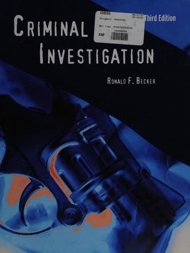 Portada de Criminal investigation