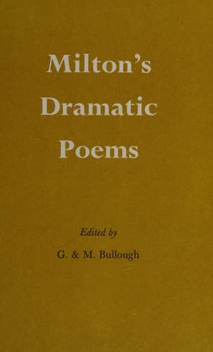 Portada de Milton's dramatic poems.