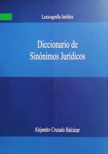 Portada de Diccionario de sinónimos jurídicos