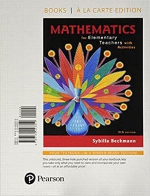 Portada de Mathematics for Elementary Teachers with Activities, Loose-Leaf Version Plus MyMathLab -- Access Card Package