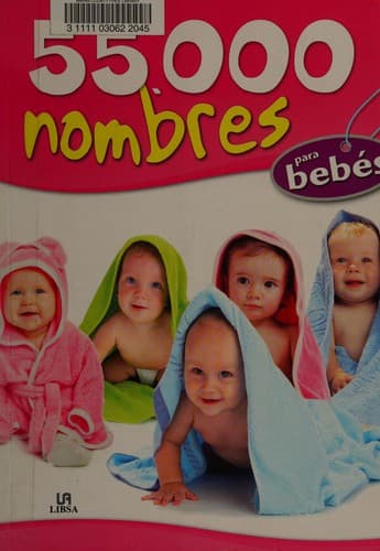 Portada de 55.000 nombres para bebés