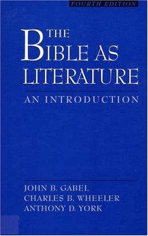 Portada de The Bible As Literature