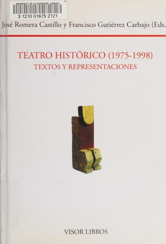 Portada de Teatro histórico, 1975-1998