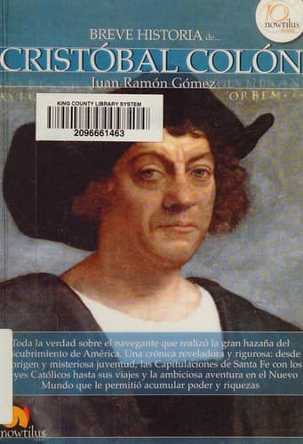 Portada de Breve historia de Cristóbal Colón