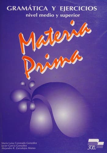 Portada de Materia Prima - Gramatica Y Ejercicios